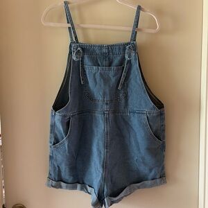 CIDER Denim Overall Shorts